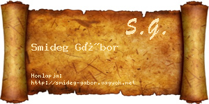 Smideg Gábor névjegykártya